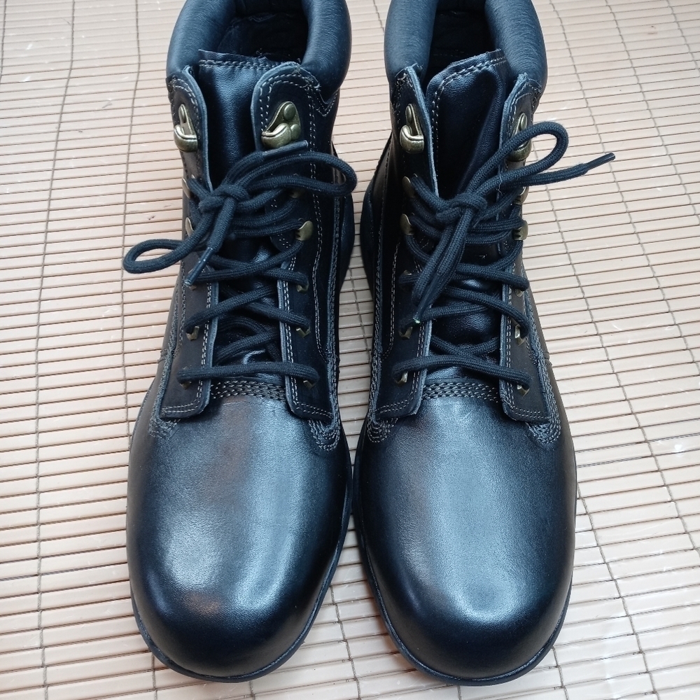 Dr. Comfort Men's 'Protector' Black Steel Toe Orthopedic Diabetic comfort Work B